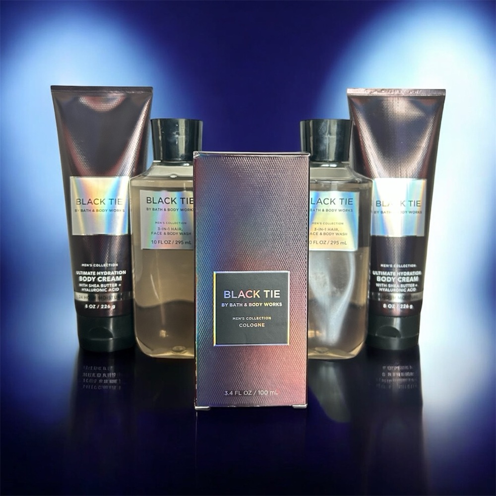 Bath & Body Works Black Tie Collection with Holographic Accents